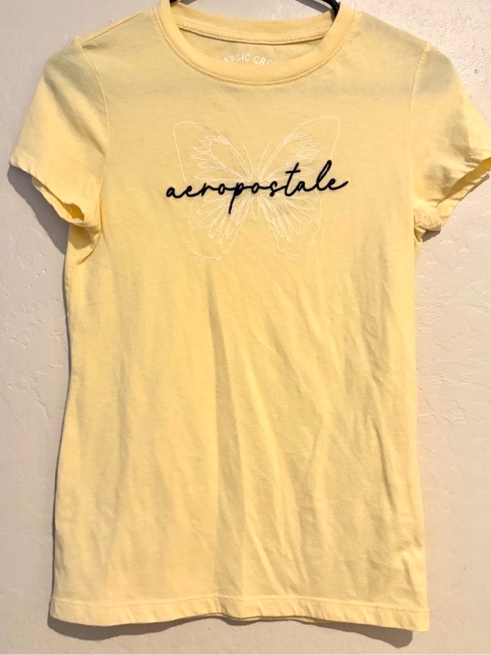 Aeropostale Butterfly Yellow Graphic Tee  🦋 Size M